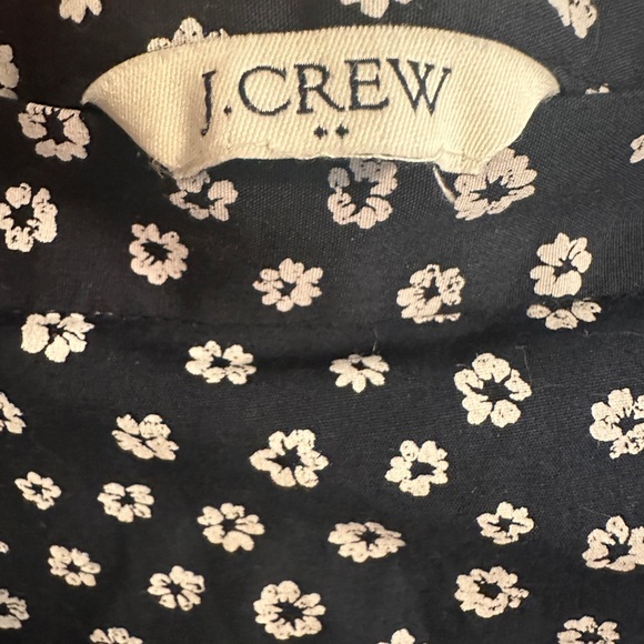 J. Crew Factory Navy Ruffle Floral Midi Wrap Skirt - Picture 4 of 5